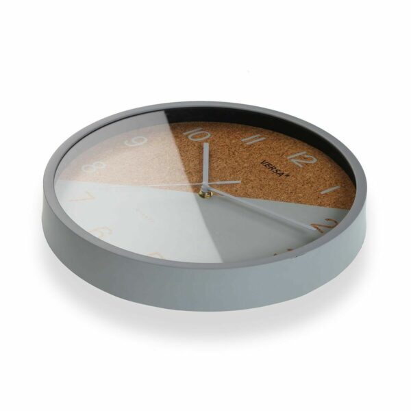 Стенен часовник Versa Cork Сив Пластмаса 4,5 x 30 x 30 cm