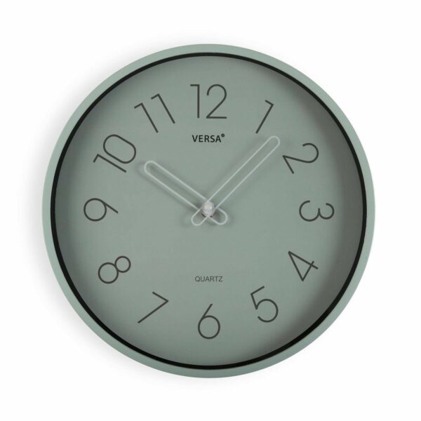 Стенен часовник Versa Зелен Пластмаса Кварц 4 x 30 x 30 cm