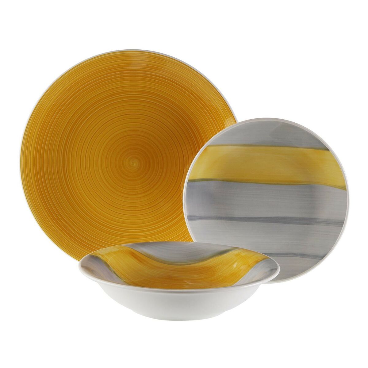 Плоска чиния Versa Жълт полиетилен RPET Lilled Ø 20 cm