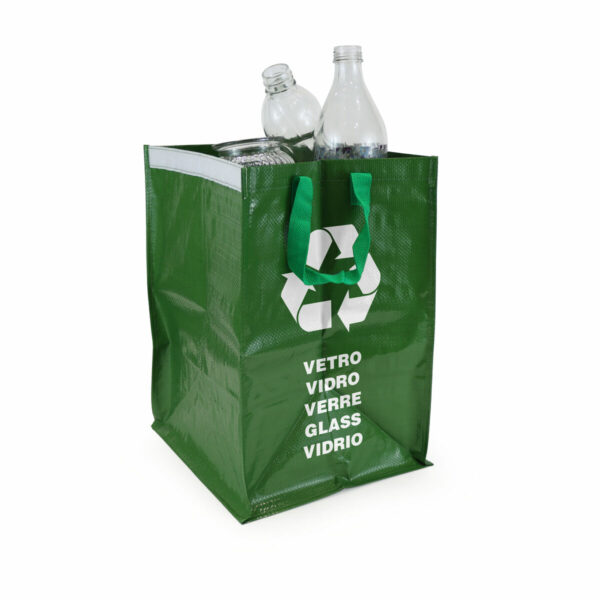 Чанта за рециклиране Confortime Зелен 31,5 x 44 x 32 cm Рафия