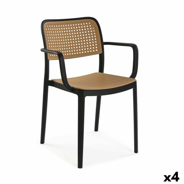 Стол Versa Venus Черен 58 x 81,5 x 55 cm (4 броя)