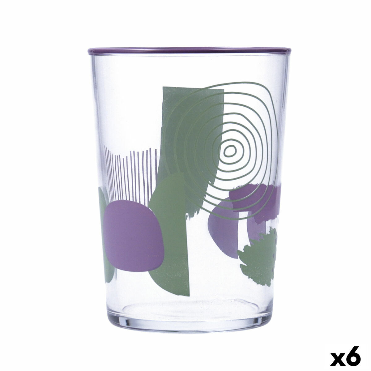 Чаша Quid Kaleido Многоцветен Cтъкло Листи 510 ml (6 броя)
