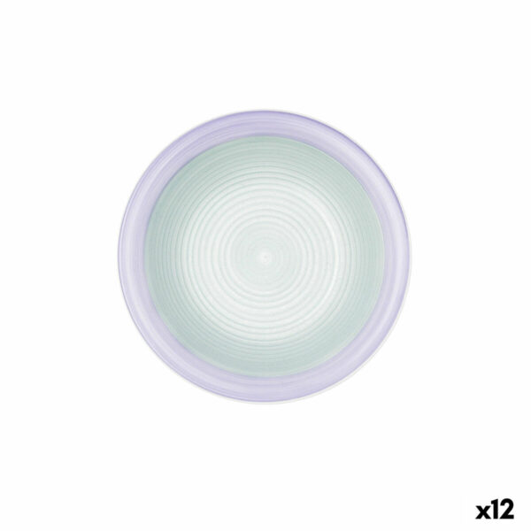 Дълбока чиния Quid Kaleido Зелен Лилав Керамика 21,5 cm (12 броя)