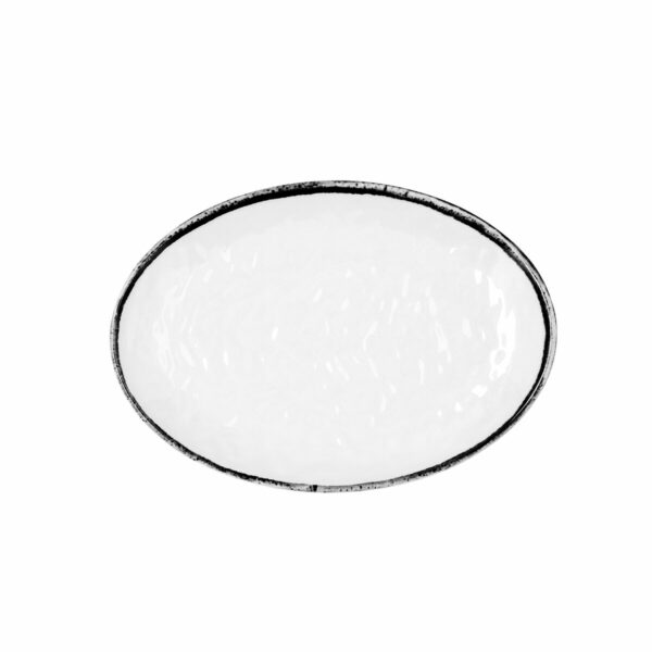 Плоска чиния Quid Select Filo Бял Черен Пластмаса 21,3 x 15 cm (12 броя)