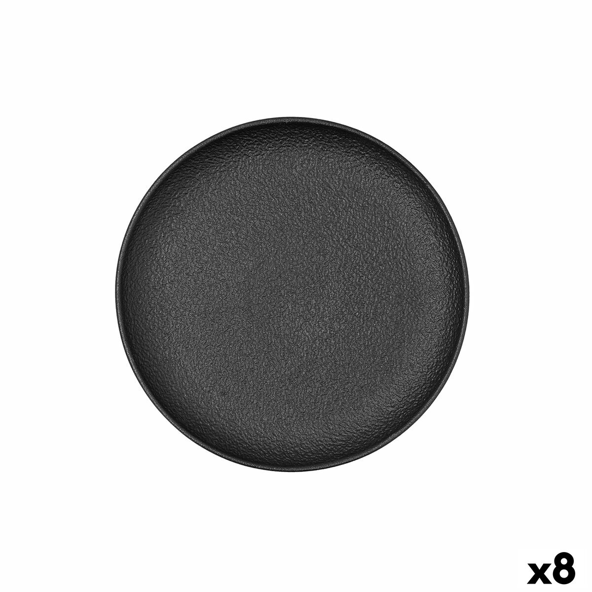Поднос за аперитиви Bidasoa Fosil Черен Керамика Алуминиев Оксид 34 x 20,3 x 3 cm (6 броя)