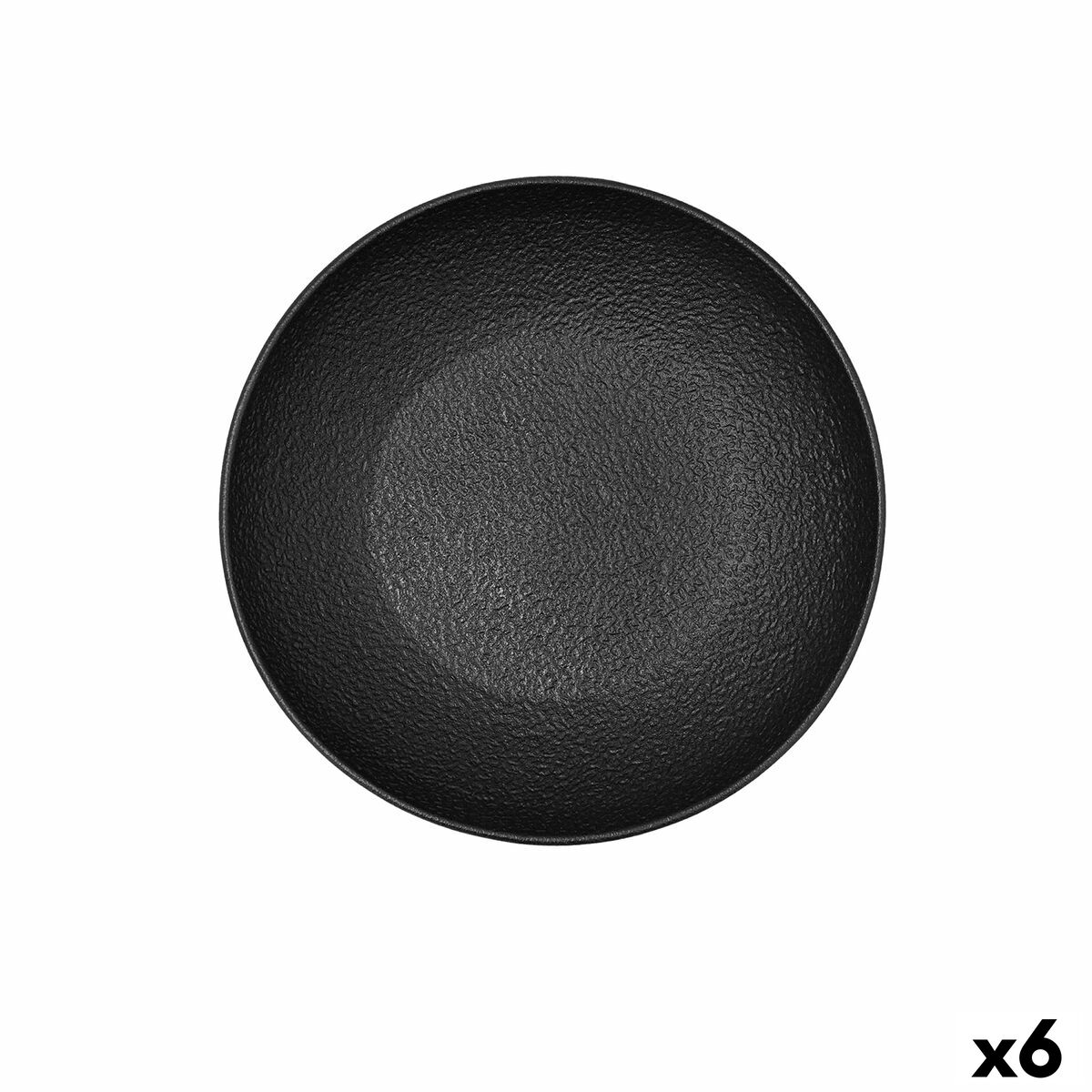 Поднос за аперитиви Bidasoa Fosil Черен Керамика Алуминиев Оксид 34 x 20,3 x 3 cm (6 броя)