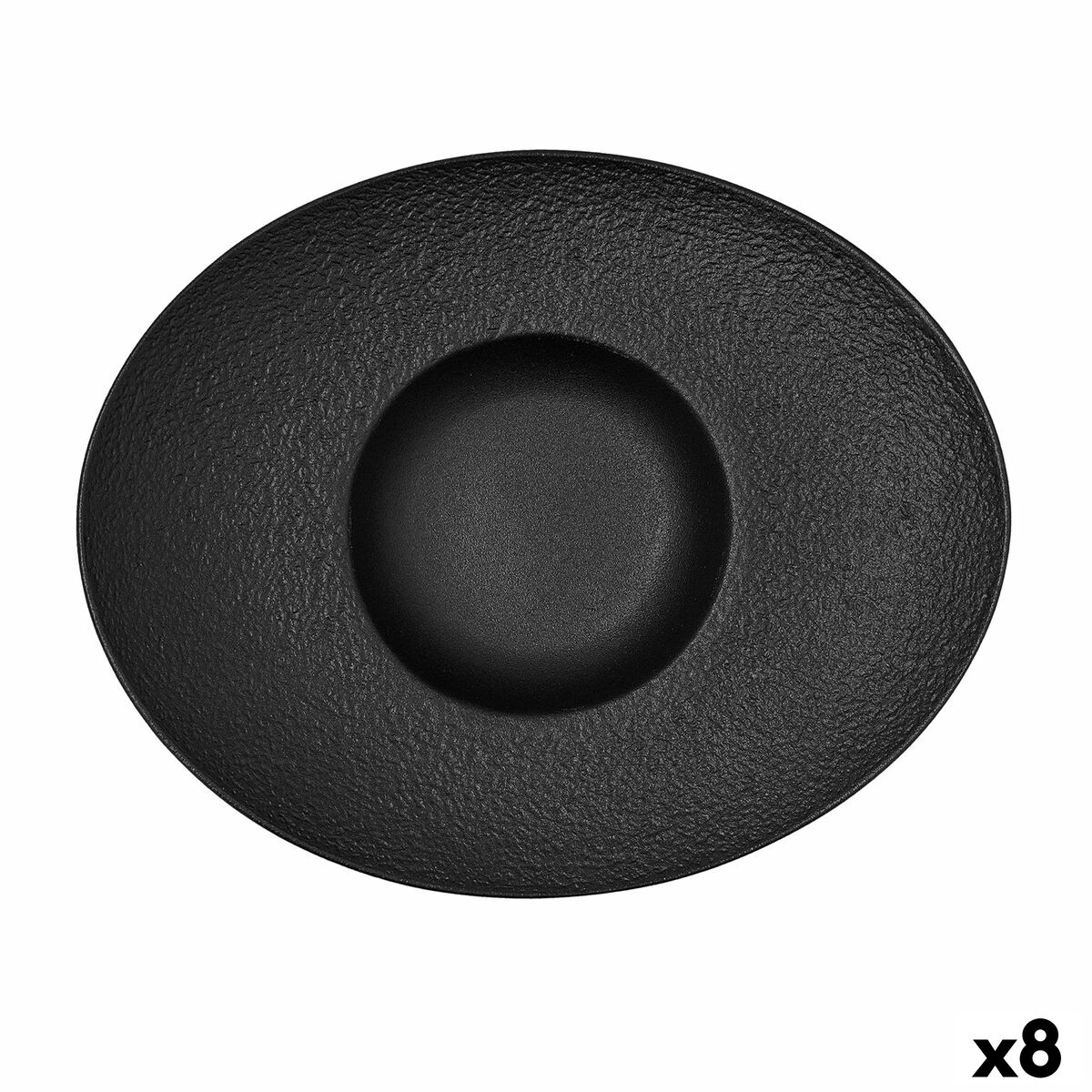 Чиния Bidasoa Fosil Черен Керамика Алуминиев Оксид 13,3 x 11,6 x 1,7 cm Кафе (12 броя)