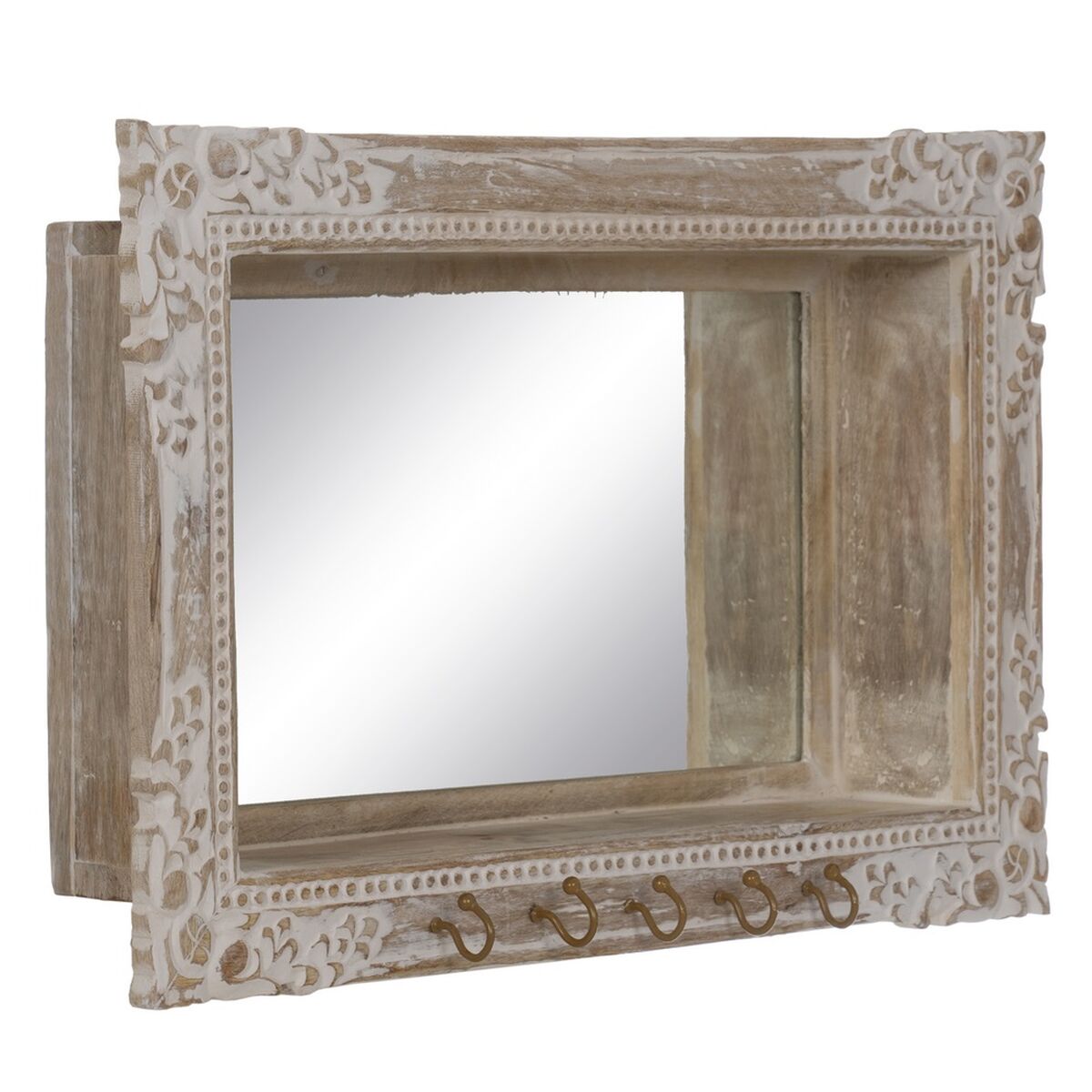 Огледало в цял ръст Черен Естествен 62 x 42 x 174 cm